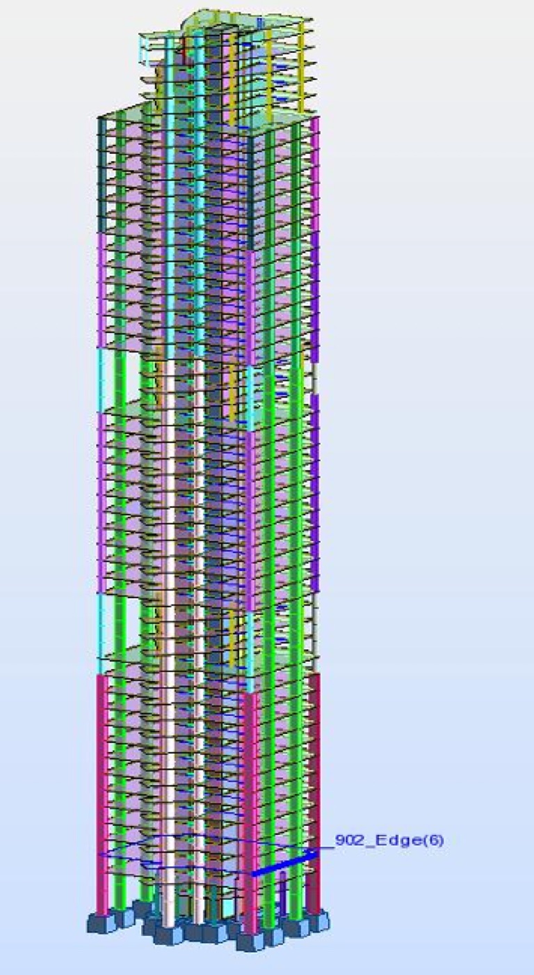 Twin tower structural model
