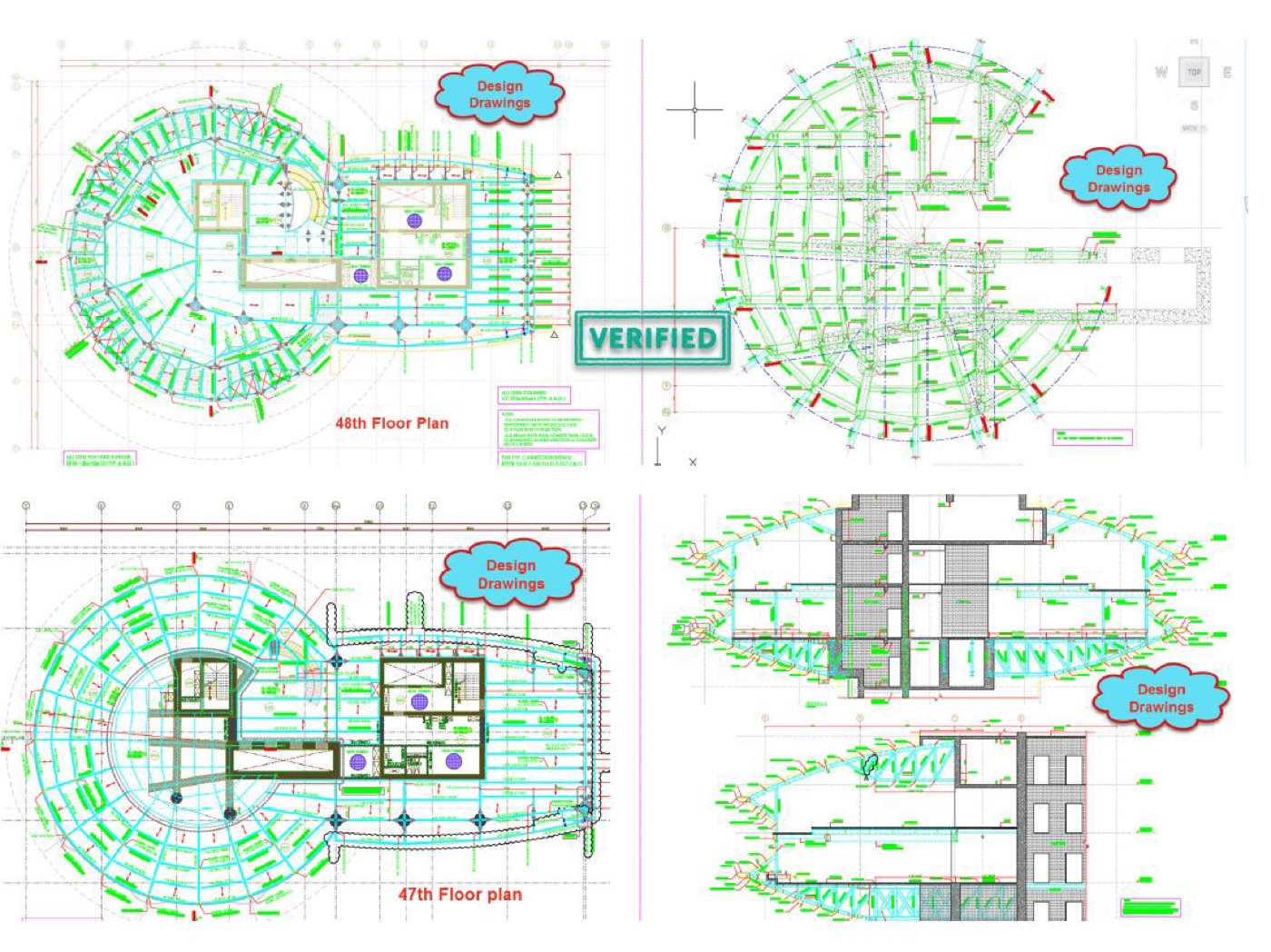 Cigar Bar facade and plan drawings