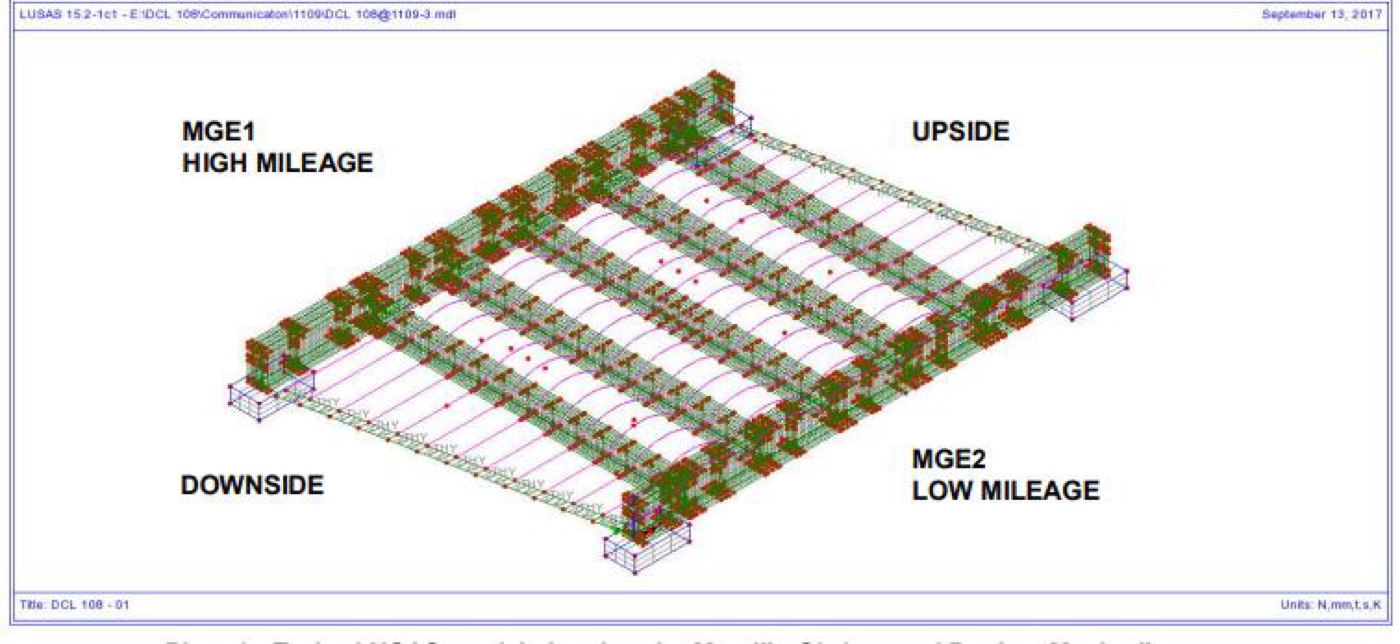 Bridge assessment model for heavy vehicle loading